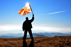 man on hill